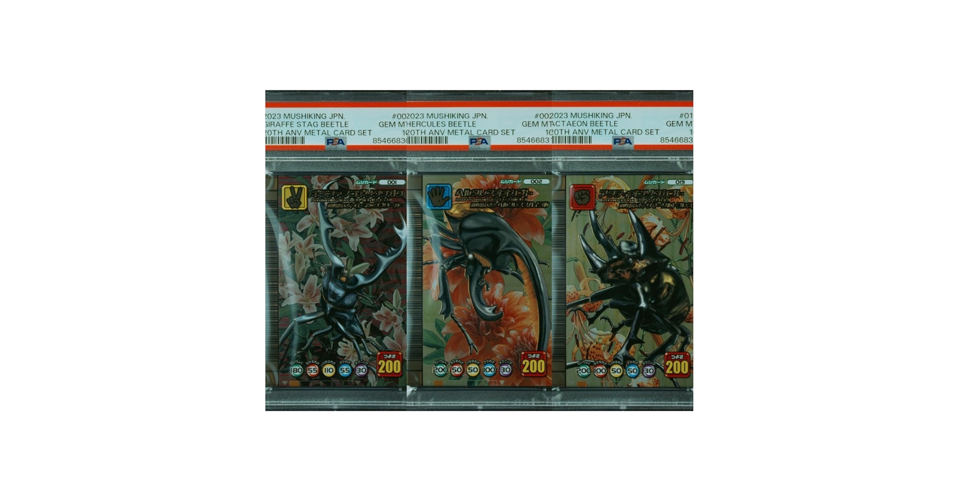Amazon | psa10 甲虫王者ムシキング メタルカードセット 20周年